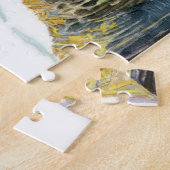 冬のブリッジ水の色絵画の ジグソーパズル (側面)