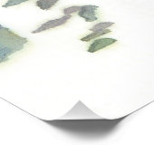 冬のブリッジ水の色絵画の フォトプリント            (角)