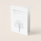 冬のブリッジ水の色絵画の 箔カード (正面)