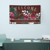 冬のブルゴーニュクリスマス企業のパーティーへようこそ 横断幕 (トレードショー)