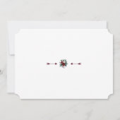 冬のブルゴーニュフローラパイン結婚フレーム 招待状 (裏面)