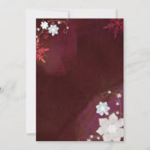 冬のブルゴーニュ結婚のリハーサルディナー 招待状 (裏面)