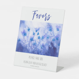 冬のブルーガーデンの好意 台座サイン