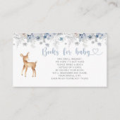 冬のブルーシルバーああ鹿の本ベビーチケット エンクロージャーカード (正面)