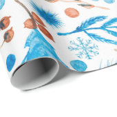 冬のブルース包装紙 ラッピングペーパー (ロールコーナー)