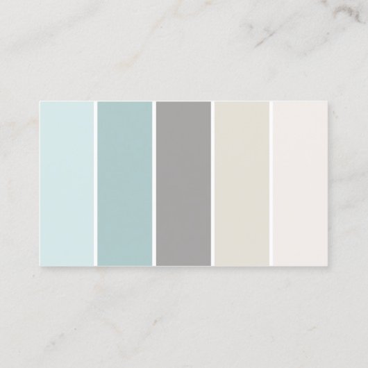 冬のブルース色のブロック 名刺 (裏面)