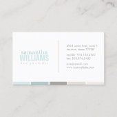 冬のブルース色のブロック 名刺 (正面)