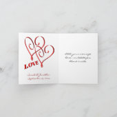 冬のブルーバードの結婚写真 サンキューカード (内部)