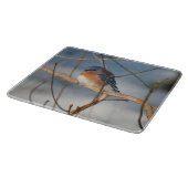 冬のブルーバードの自然 カッティングボード (角)