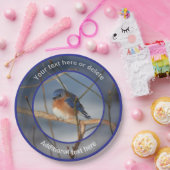 冬のブルーバードパーソナライズされたパーティー ペーパープレート (パーティー)