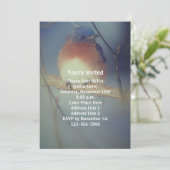 冬のブルーバード動物パーティー 招待状 (スタンド正面)