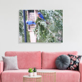 冬のブルーバード キャンバスプリント (インサイチュ (リビング))