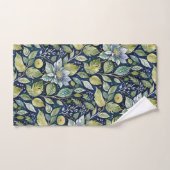 冬のブルーフローラ バスタオルセット (ハンドタオル)