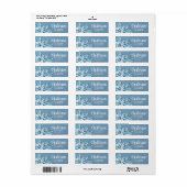 冬のブルーリターンアドレス ラベル (フルシート)