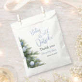 冬のブルーリボンベイビーシャワー It's Cold Outside フェイバーバッグ (クリップ留めされた状態)