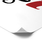 冬のブレンド熱いココアバークリスマスワードアート ポスター (角)