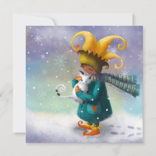 冬のプリンセスと猫 (正面)