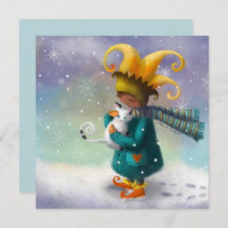 冬のプリンセスと猫