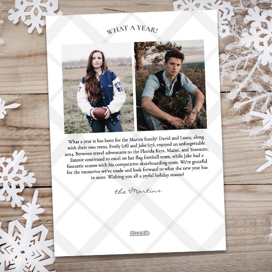 冬のプレイド家族数々の写真コラージュの思い出 シーズンカード