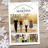 冬のプレイド家族数々の写真コラージュの思い出 シーズンカード