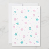 冬のプールのパーティの招待状/女の子のペンギンの招待 招待状 (裏面)