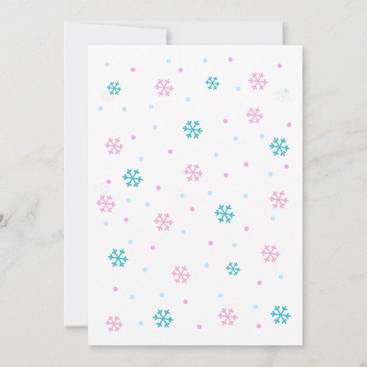 冬のプールのパーティの招待状/女の子のペンギンの招待 招待状 (裏面)