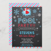 冬のプールの招待状/冬のプールの招待 招待状 (正面/裏面)