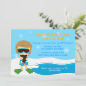 冬のプールパーティーの招待状 招待状 (スタンド正面)