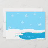 冬のプールパーティーの招待状 招待状 (裏面)