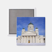 冬のヘルシンキ大聖堂（トゥオミキルコ） マグネット (正面/裏面)