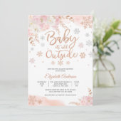 冬のベイビーシャワーのお誘い 招待状 (スタンド正面)