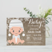 冬のベイビーシャワーの招待状 バルーン 招待状 (スタンド正面)