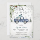 冬のベイビーシャワーの招待状 招待状 (正面)