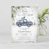 冬のベイビーシャワーの招待状 招待状 (スタンド正面)