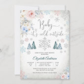 冬のベイビーシャワーの招待状 招待状 (正面)