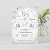 冬のベイビーシャワーの招待状 招待状 (スタンド正面)