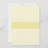 冬のベイビーシャワーの招待状 黄色の雪の結晶 招待状 (裏面)