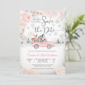 冬のベイビーシャワー招待状 セーブ・ザ・デート 招待状 (スタンド正面)