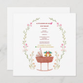 冬のベイビーシャワー招待状 - 小さな幸せの贈り物 シーズンカード (正面/裏面)