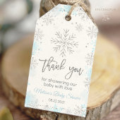 冬のベイビーシャワー　外は寒い ギフトタグ