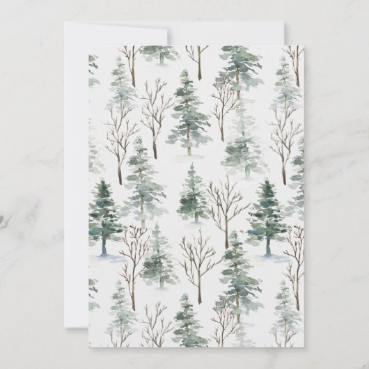 冬のベビーその冷たい外のカップルのシャワー招待状 招待状 (裏面)