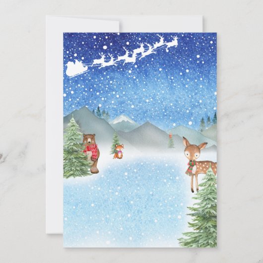 冬のベビーその冷たい外の男の子の赤ちゃんシャワー 招待状 (裏面)