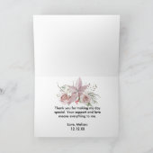 冬のベビーで開花2写真ベビーシャワー サンキューカード (内部)