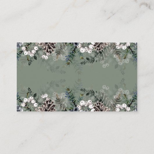 冬のベビーのレジストリ エンクロージャーカード (裏面)