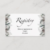 冬のベビーのレジストリ エンクロージャーカード (正面)