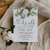 冬のベビーの冷たい外ベビーシャワー 招待状