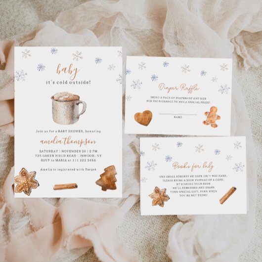 冬のベビーの囲いカード エンクロージャーカード