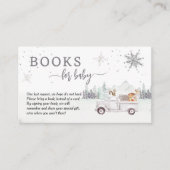 冬のベビーの森の赤ちゃんシャワー用の本 エンクロージャーカード (正面)