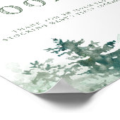 冬のベビーの赤ちゃんシャワーのゲストブック ポスター (角)