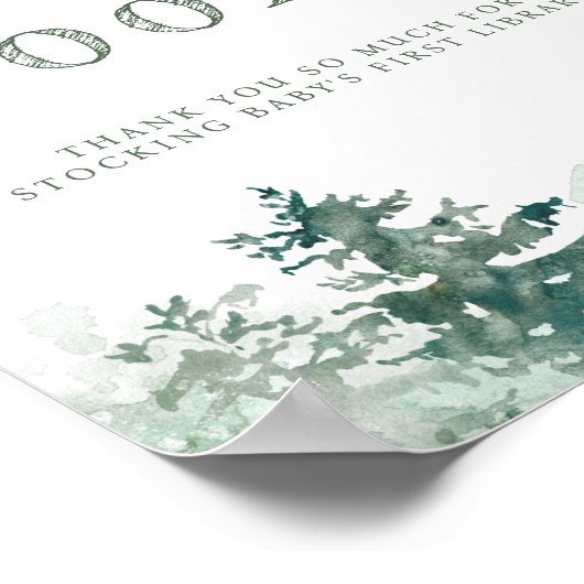 冬のベビーの赤ちゃんシャワーのゲストブック ポスター (角)